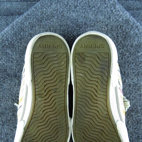 SPERRY Pier Wave Woven Women Boat Shoe Multicolor Fabric Lace Up Size 6.5 Medium - Picture 9 of 10